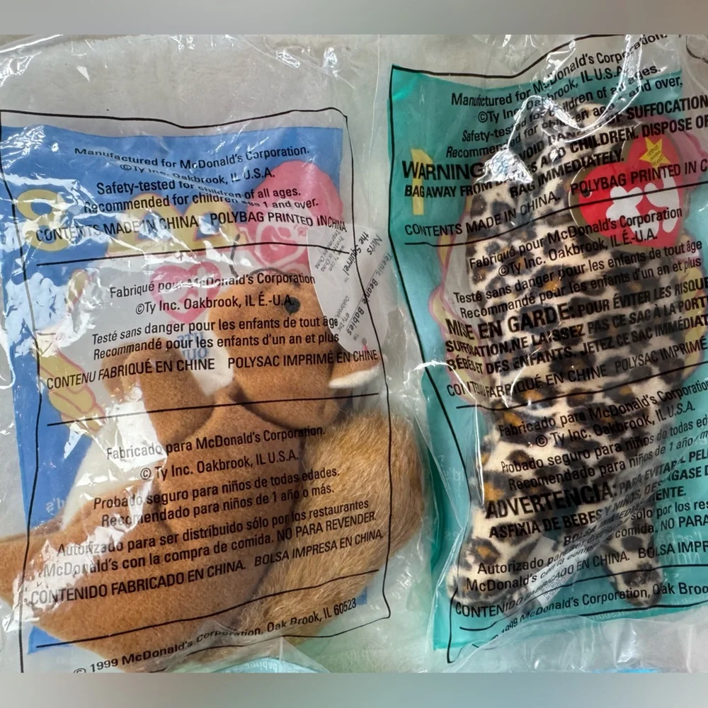 VTG McDonalds Ty Beanie Baby Stuffed Animal Set 6 Pc Bundle Toy Kids Fun NWT - Picture 7 of 7